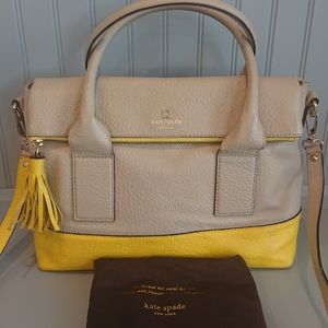 Kate Spade Carmen yellow cream purse